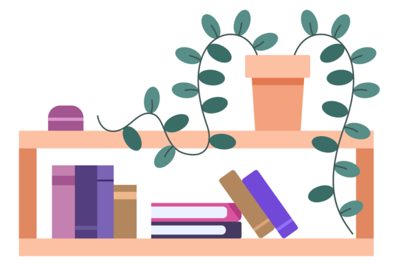 Bookshelf Decorative Wall Furniture: The Lib Typeface