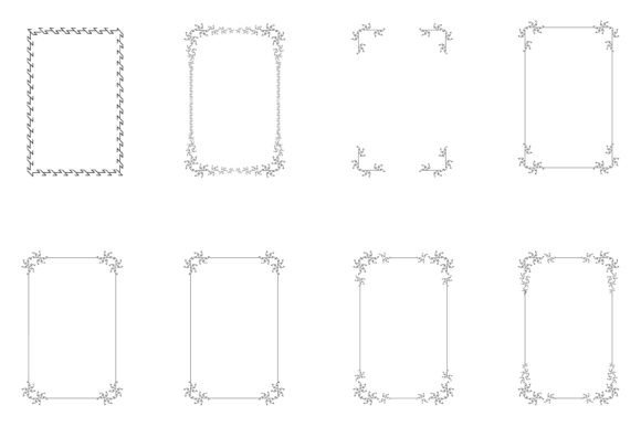 Bundle of Decorative Frames Set 12: Vintage Charm for Modern Design