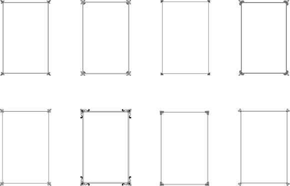 Bundle of Decorative Frames. Set 5: Vintage Elegance for Modern Projects