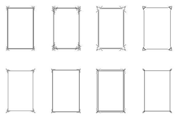 Bundle of Decorative Frames. Set 7: Vintage Charm for Modern Projects