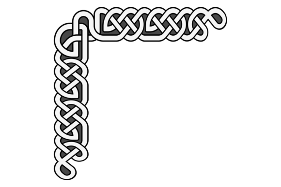 Celtic Knot Corner: Vintage Decorative B for Brands