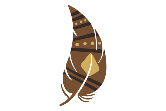 Decorative Feather with Ethnic Ornament: A Creative Asset