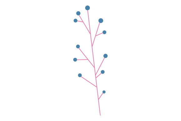 Decorative Floral Element: A Botany Icon for Modern Design