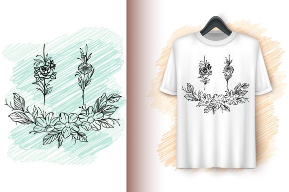 Decorative Flowers and Butterfly Set: A Fresh Design Asset