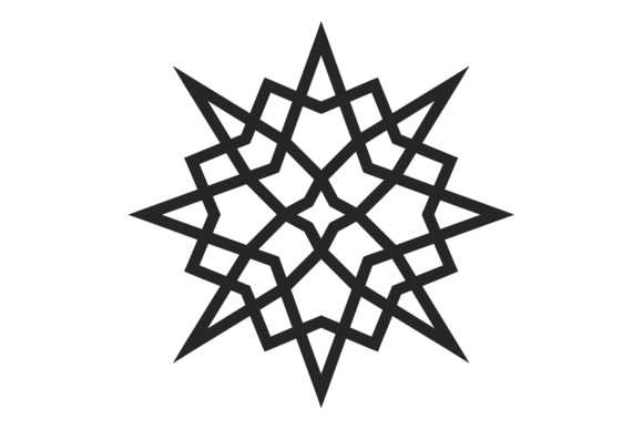 Geometric Decorative Star: The Bold Black Line Ab