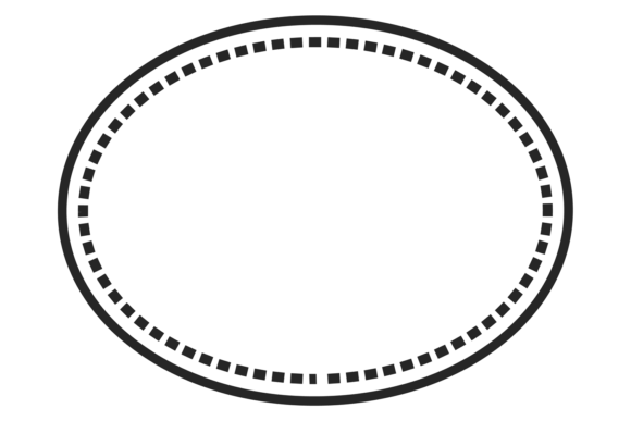 Oval Line Frame: A Decorative Border for Modern Designs