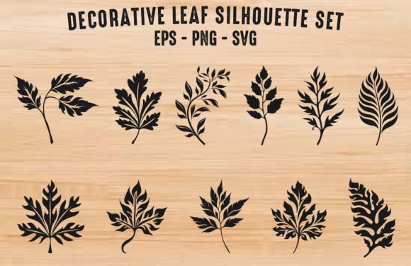 Set of Decorative Leaf Silhouette Vector: A Designer's Toolkit