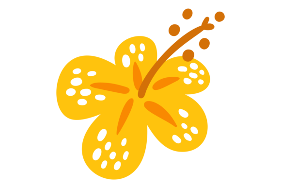 Yellow Flower Icon: A Decorative Stylized Touch